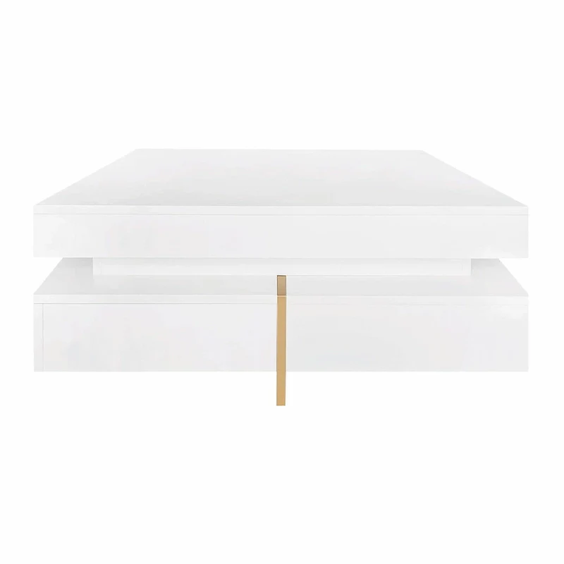 Stylish High Gloss Coffee Table with 4 Drawers