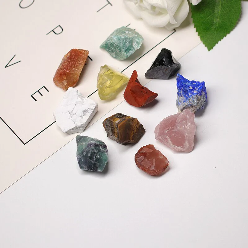 HULIANFU Natural Crystal Quartz Coarse Mineral Specimen, Rose Crystal, Irregular Shape, Rough Rock, Reiki Healing Stone Home Decoration - Deanwangkt