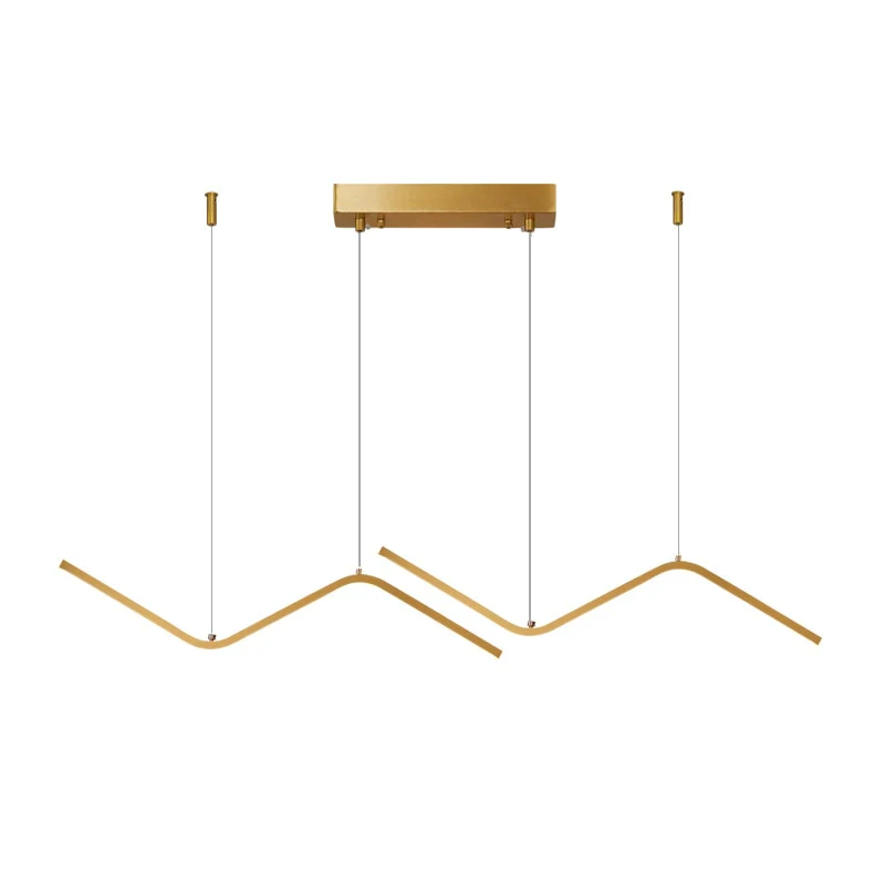 HULIANFU Nordic Pendant Light Art Line Led Haning Lamp Geometric Chandelier Indoor Lights For Restaurant Bar Front Desk Office Decoration - Deanwangkt