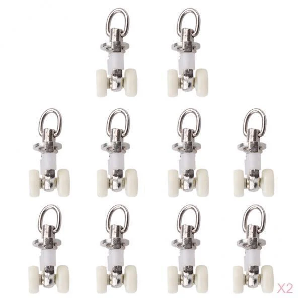 HULIANFU Silent Track Glider Runner Hooks Gliding Runner Wheel Curtain Carrier 26mm - Deanwangkt