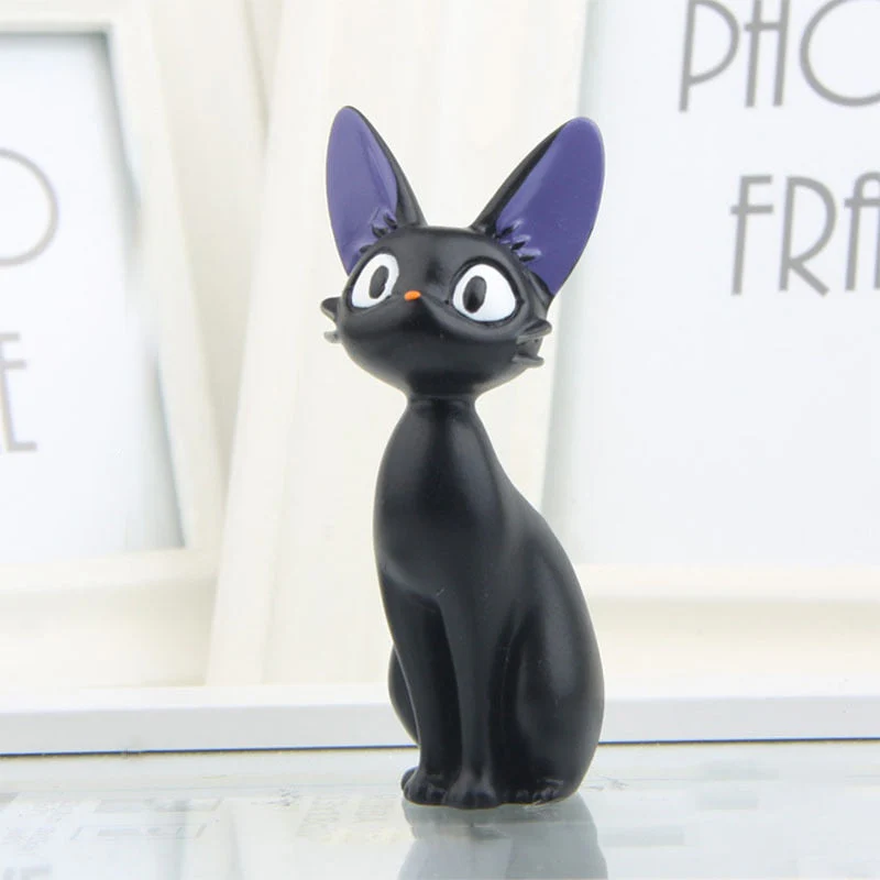 HULIANFU Lovely Cartoon Big Black Cat White Cat Model Figurines Decoration Desk Decor DIY Crafts Garden Home Office Ornament Miniatures - Deanwangkt