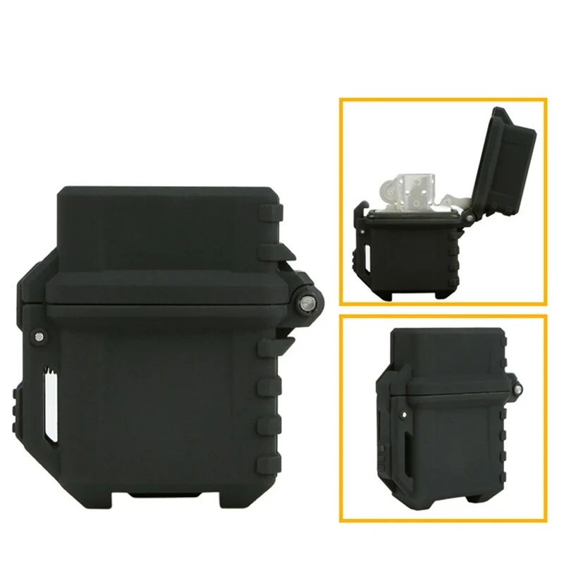HULIANFU Tactical Kitchen Lighters Shell Storage Case Container Organizer Holder For Zippo Inner Tank Outdoor Camping Survival Tool Nylon - Deanwangkt