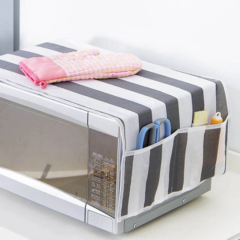 HULIANFU Waterproof 1pcs Grease Proofing Storage Bag Kitchen Accessories Double Pockets  Dust Covers Microwave Cover Microwave Oven Hood - Deanwangkt