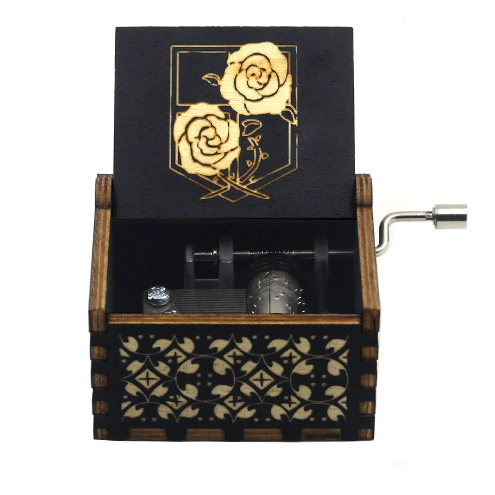 HULIANFU  Wooden Hand Crank Music Box Magic School Game Jurassic Park Godfather Children  Holiday Gift Christmas New Year Gift - Deanwangkt