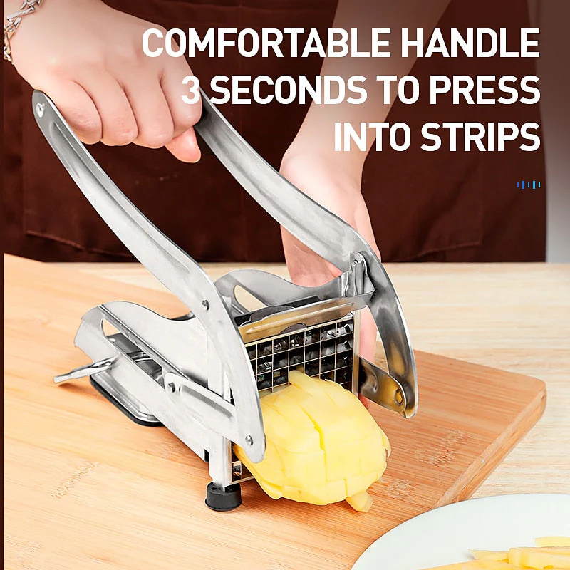 HULIANFU Stainless Steel French Fries Cutters Potato Chips Strip Cutting Machine Maker Slicer Chopper Dicer Home Kitchen Gadgets - Deanwangkt