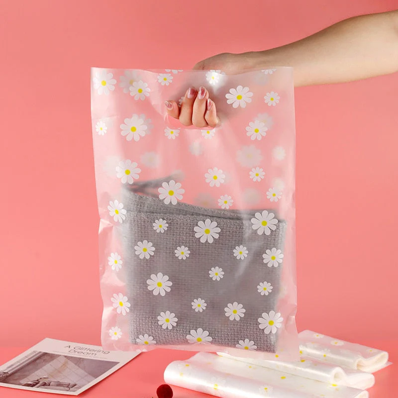 HULIANFU Small Plastic Bag for Jewelry/Earrings/Scarf/Socks Little Daisy Wedding Gift Bags Mini Packaging Bags for Business 25pcs/lot - Deanwangkt