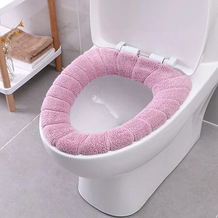 HULIANFU NEW Toilet Seat Mat Set Bathroom Universal Warm Soft Washable Closestool Mat Seat Case Winter Warmer Mat Pad Bidet Covers - Deanwangkt