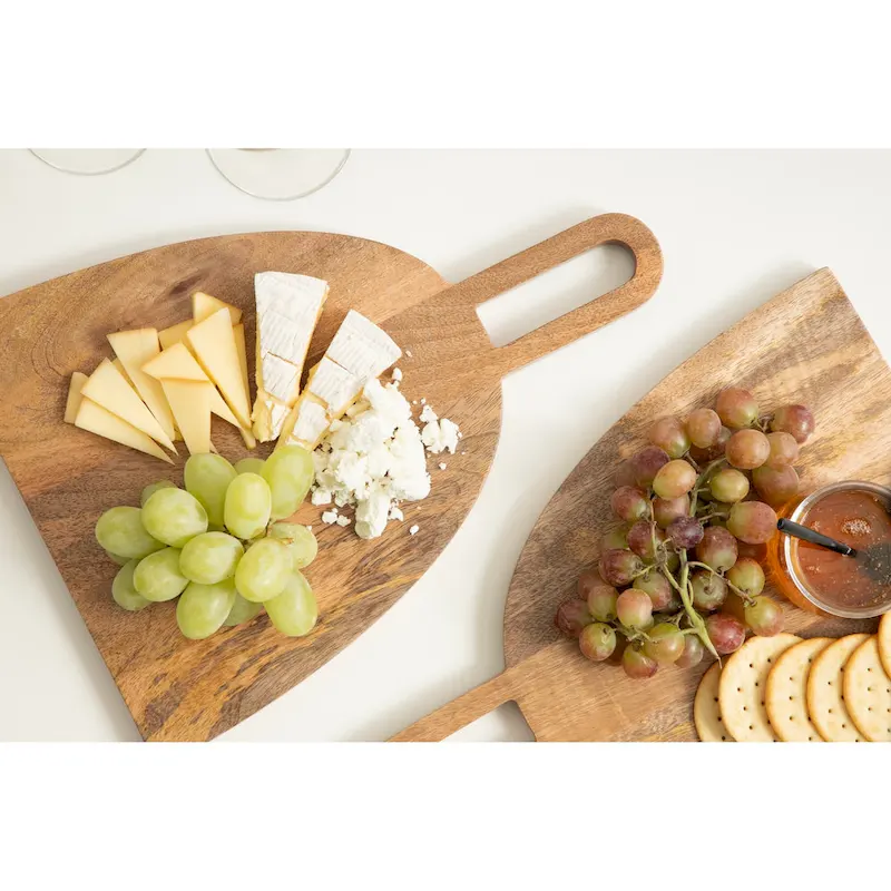 Kate and Laurel Staven 2 Piece Wood Serving Board Set