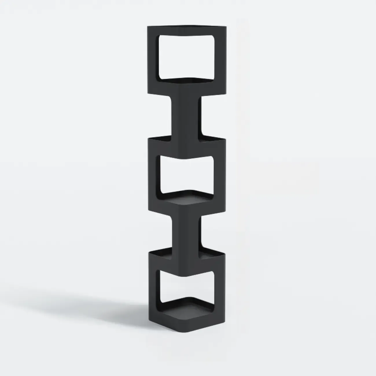 Chic Rotatable 4-Tier Vertical Metal Open Back Bookcase