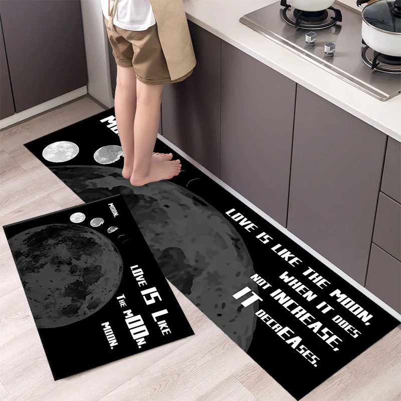 HULIANFU New Hot Sale Kitchen Floor Mat Tableware Pattern Entrance Doormat Bathroom Door Floormat Parlor Anti-slip Antifouling Long Rugs - Deanwangkt