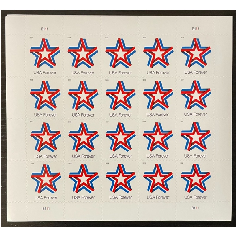 Star Ribbon 2019, (Sheet of 20) - TWENTYSTAMPS