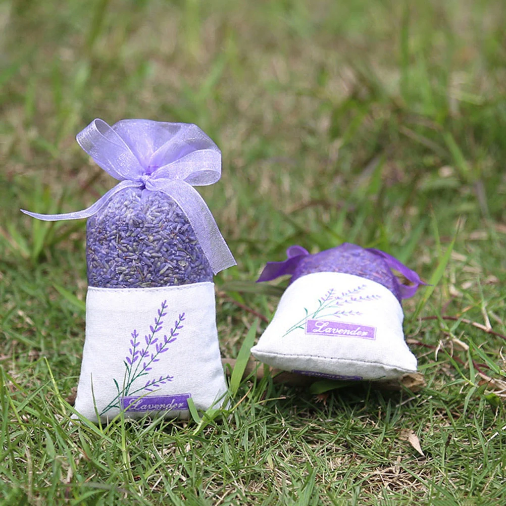 HULIANFU Lavende Sachet Bags Portable Flowers Printing Beautiful Fragrance Lavender Sachet Bag for Seeds Dry Flowers Sachet Bags A30 - Deanwangkt
