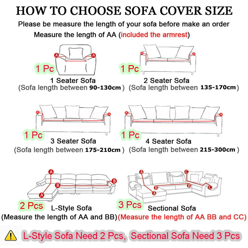 HULIANFU Living Room Elastic Sofa Cover Thick Polar Fleece 1/2/3/4 Seat Sofa Cover L Shape Corner Sofa Armchair Sofa Cover Dustproof - Deanwangkt