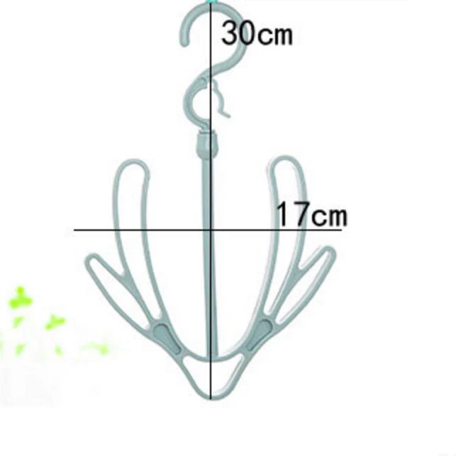 HULIANFU Rack Shelf Storage Shoes Clothes Hanger Clamps Rotated Balcony Hanging Hook - Deanwangkt