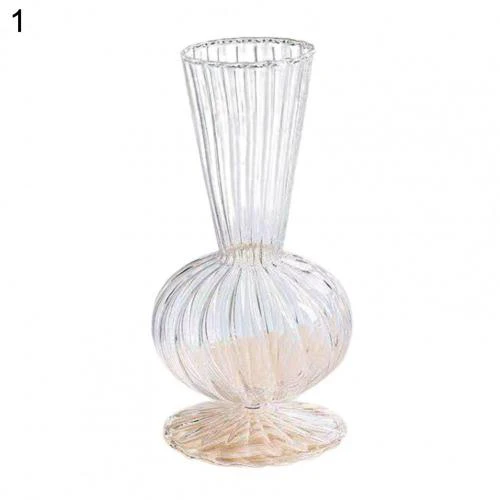 HULIANFU Simple Transparent Glass Small Vase Nordic Decoration Living Room Flower Home Vases For Flowers Aromatherapy Bottle - Deanwangkt