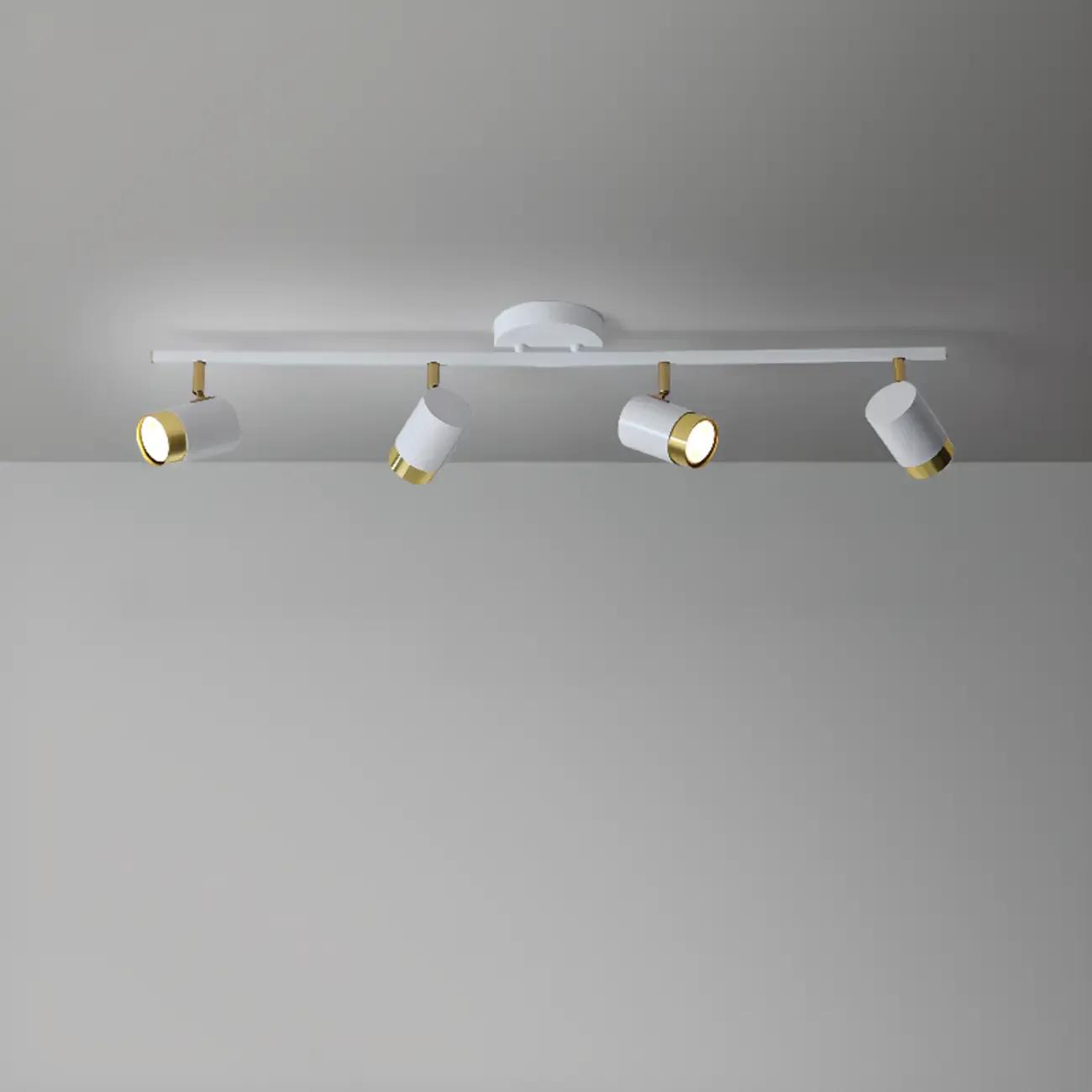 4-Light Modern Dimmable LED Track Lighting with Adjustable Head