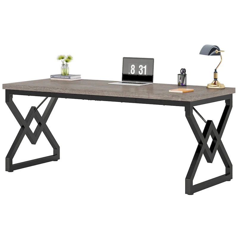 63-in Large Executive Desk, Home Office Computer Desk