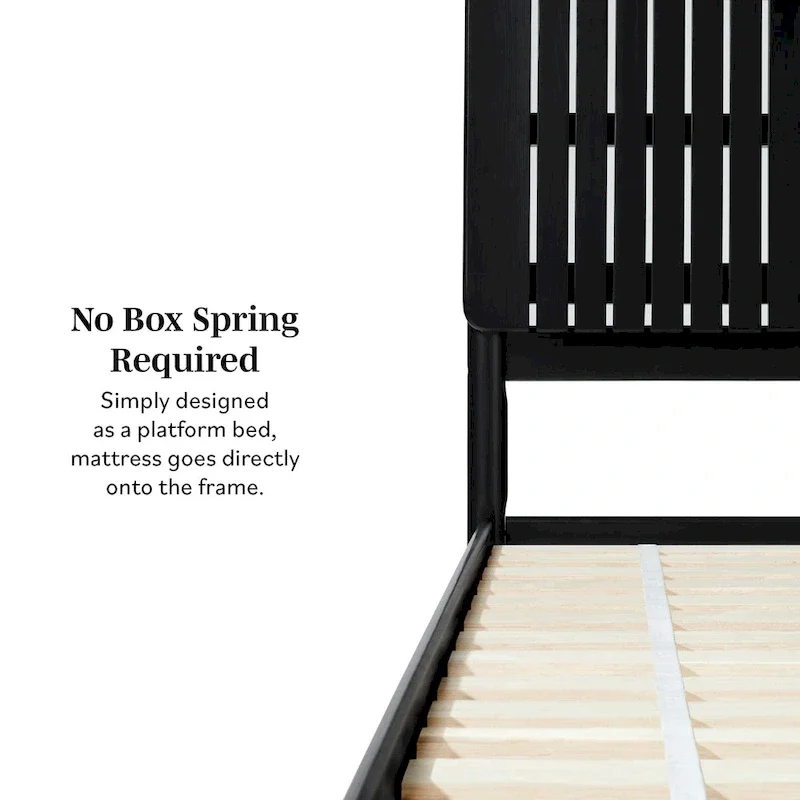 Middlebrook Designs Slatted Headboard Modern Queen Bed