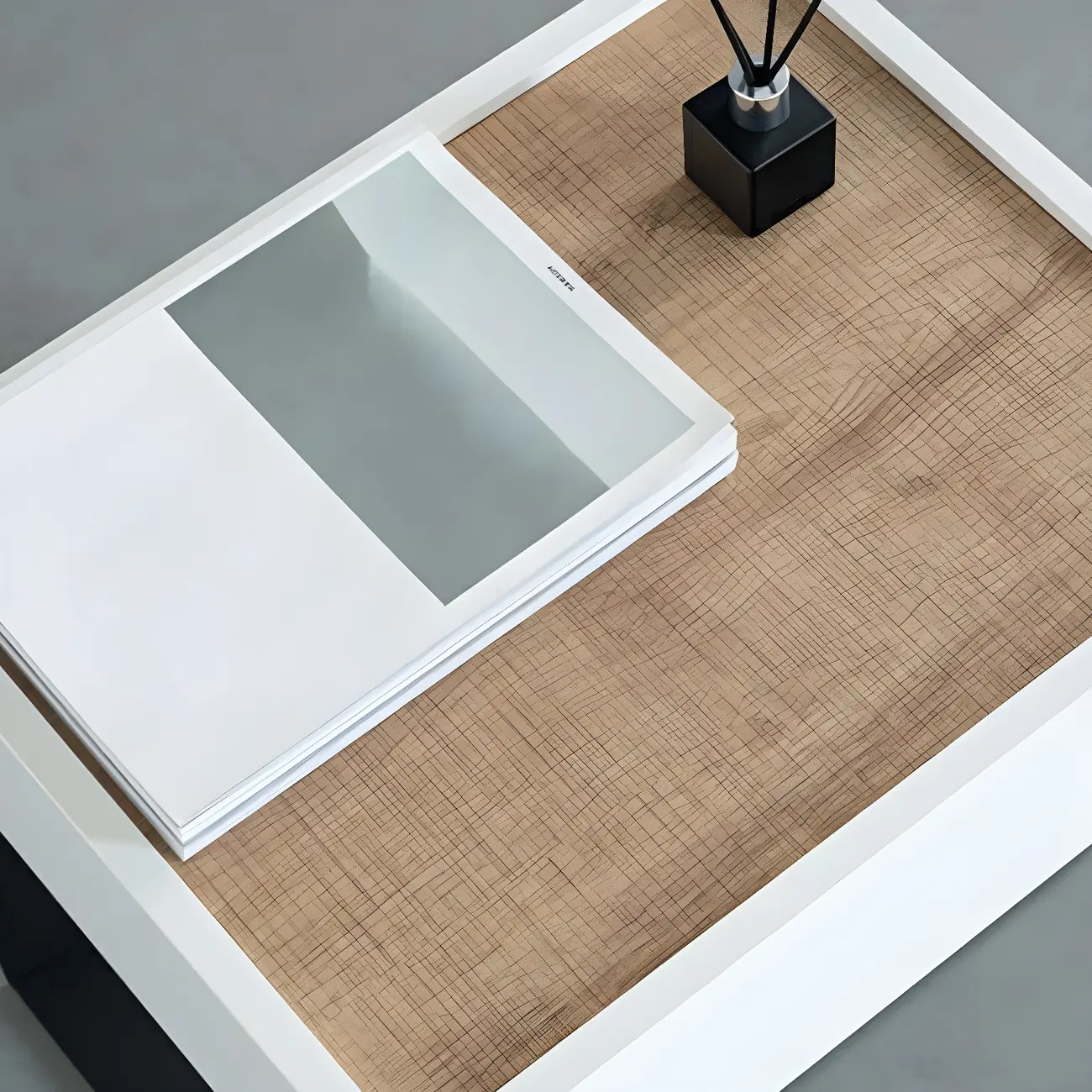 Black Steel Wood C-Shaped Drawer Nightstand with Light