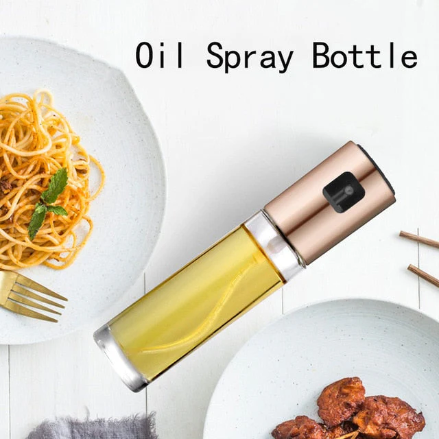 HULIANFU Kitchen Stainless Steel Olive Oil Sprayer Bottle Pump Oil Pot Leak-proof Grill BBQ Sprayer Oil Dispenser BBQ Cookware Tools - Deanwangkt