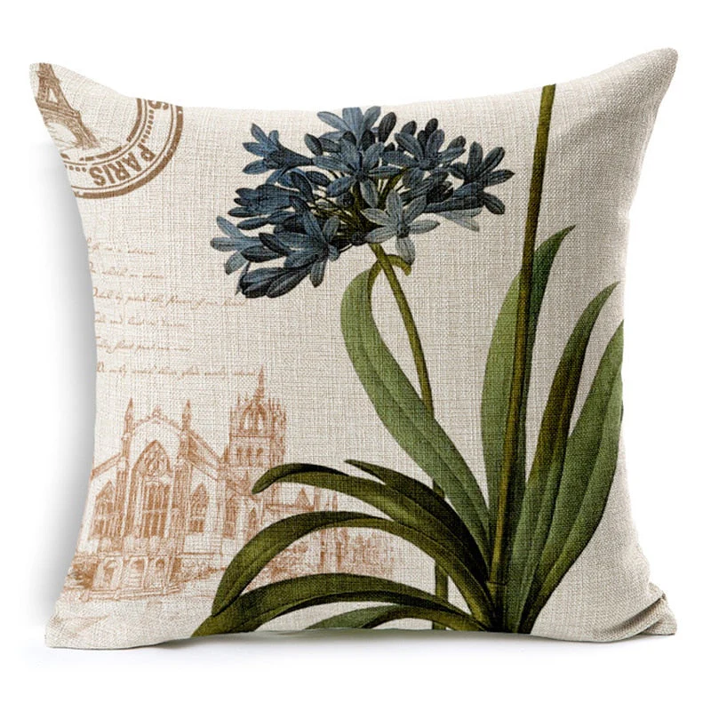 HULIANFU Retro Colorful Flowers Pillows Floral Cushion Pillowcase for Home Decorative Decoration Sofa Cushions Customized - Deanwangkt