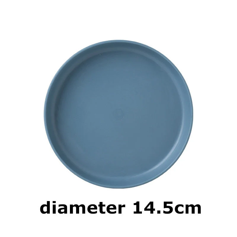HULIANFU Kitchen Plastic Plates Wheat Straw Food Sauce Dish Taste Board Snack Fruit Plates Round Household Dishes Modern Dinner Plates - Deanwangkt
