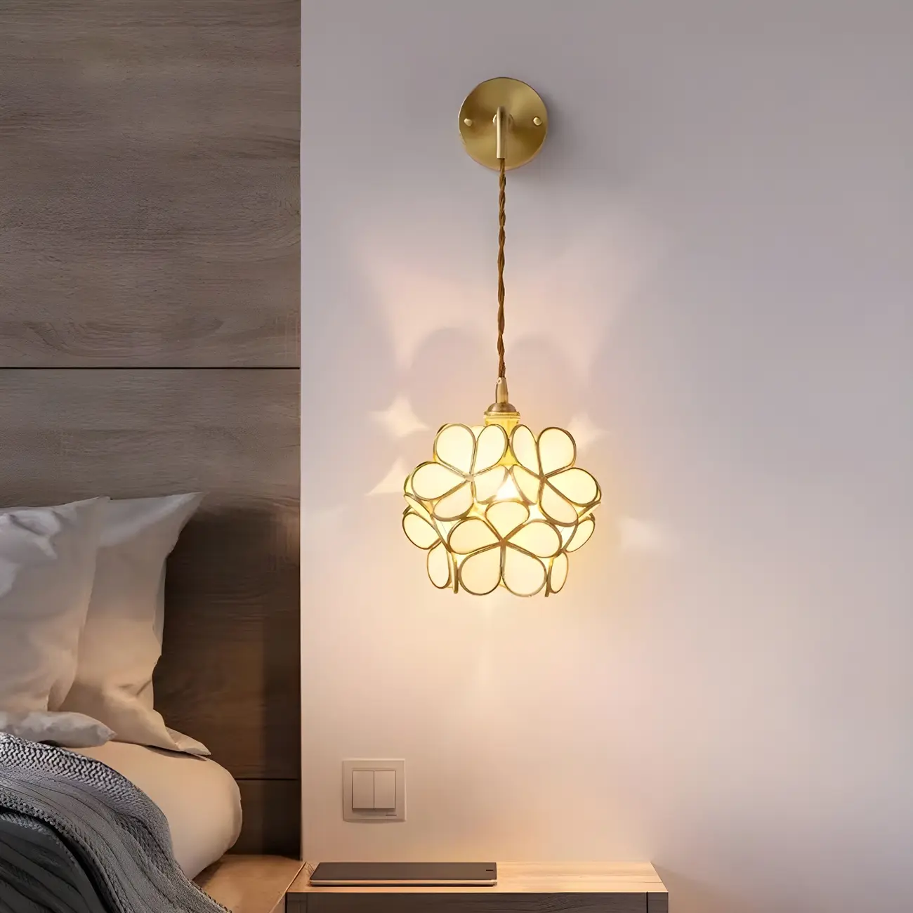 Modern Flower Prismatic Glass Arc Vanity Light