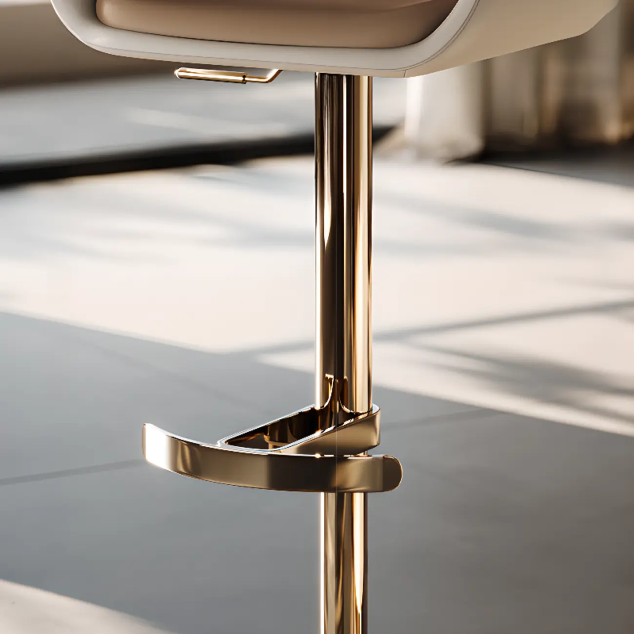 Brown Swivel Genuine Leather Counter Stools with Backs