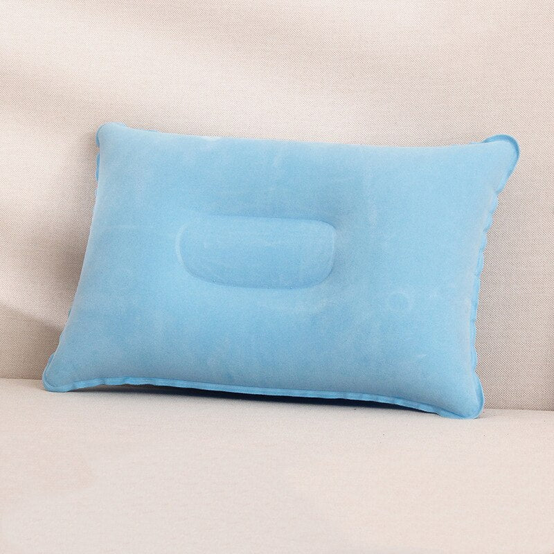 HULIANFU Portable Ultralight Inflatable PVC Nylon Air Pillows Camping Sleep Cushion Travel Hiking Beach Car Plane Head Rest Camp Gears - Deanwangkt