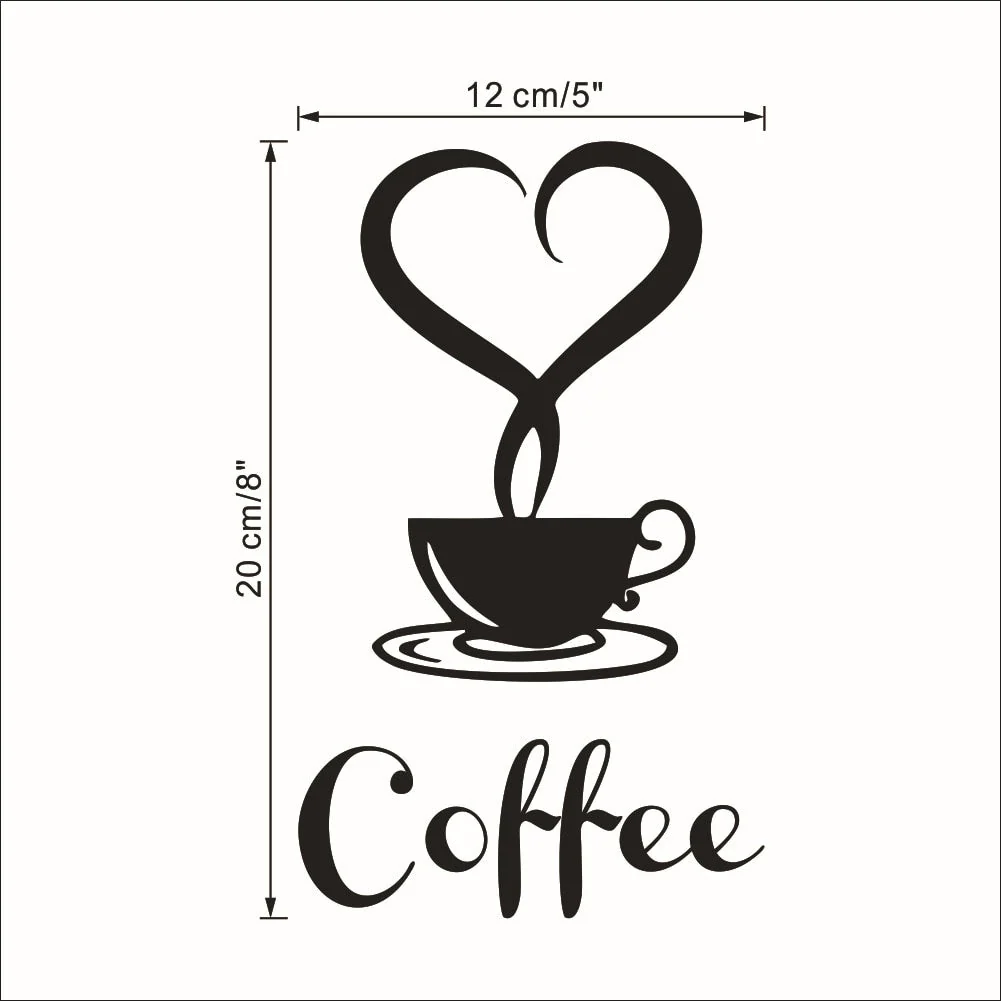 HULIANFU Kitchen Wall Stickers Vinyl Wall Decals for Kitchen English Quote Home Decor Art Decorative Stickers PVC Dining Room For Bar PVC - Deanwangkt