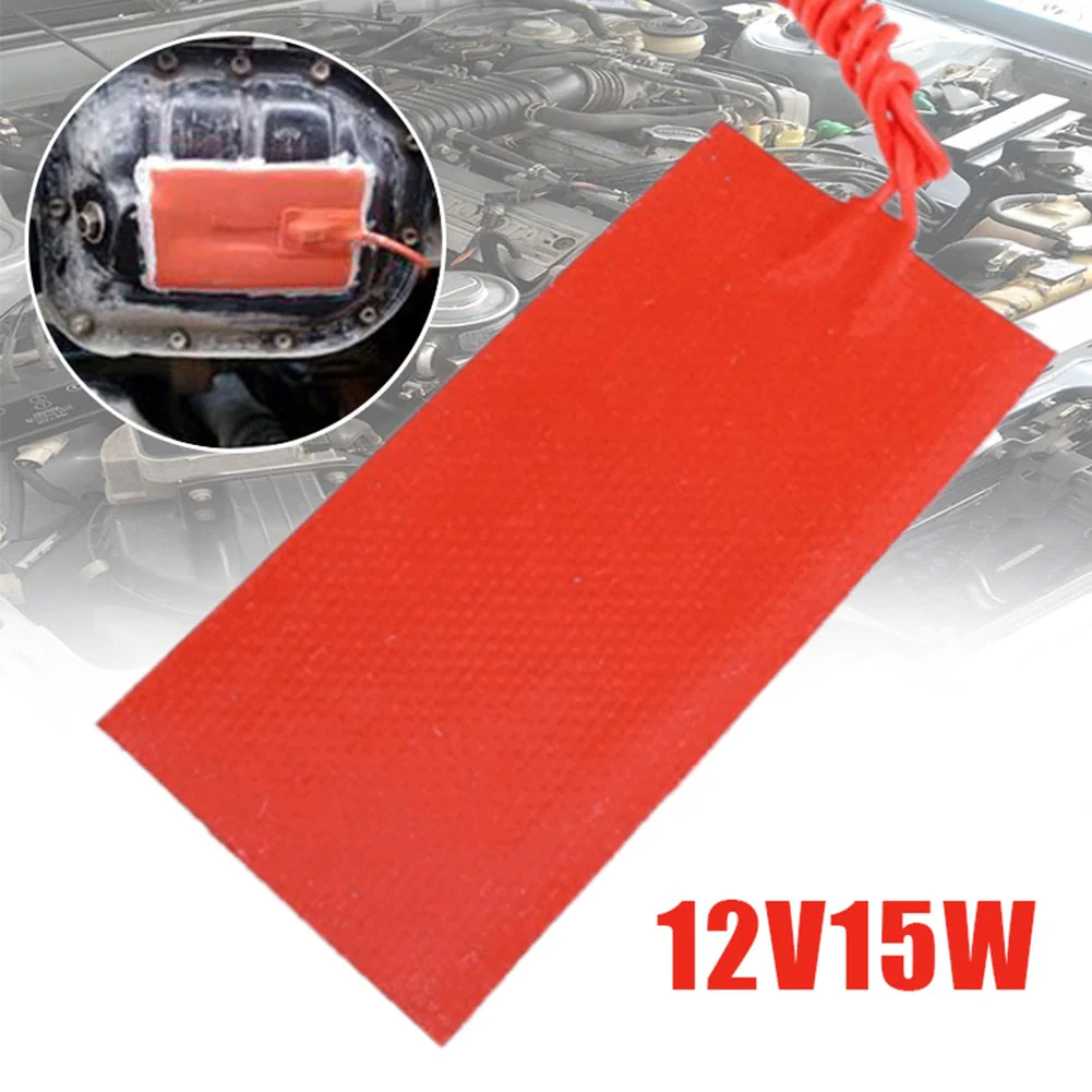 HULIANFU Quick Heat Silicone Heater Pad 12V 15W Car Fuel Engine Oil Tank Tool Heating Mat Warming Accessories 50x100mm - Deanwangkt