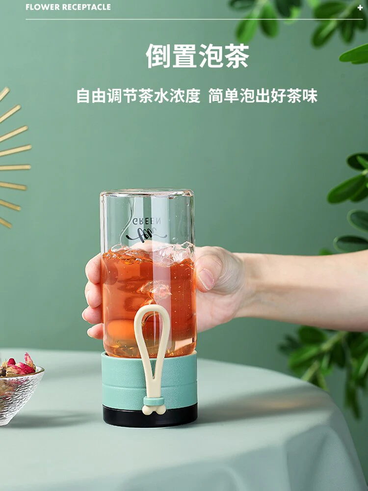 HULIANFU Portable and Simple Office Cup Juice Cup Cold Drink Glass Travel Wine Glass Double Wall Wine Glass Creative Caneca Home Eg50bl - Deanwangkt