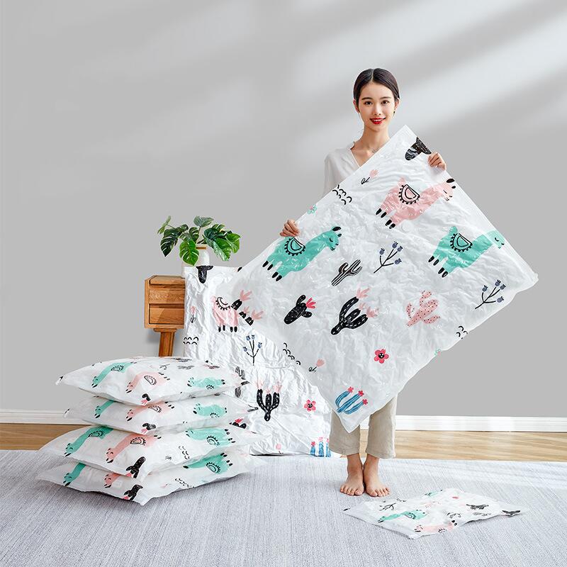 HULIANFU Reusable Vacuum Bag and Pump Cover for Clothes Storing Large Plastic Compression Empty Bag Travel Accessories Storage Container - Deanwangkt