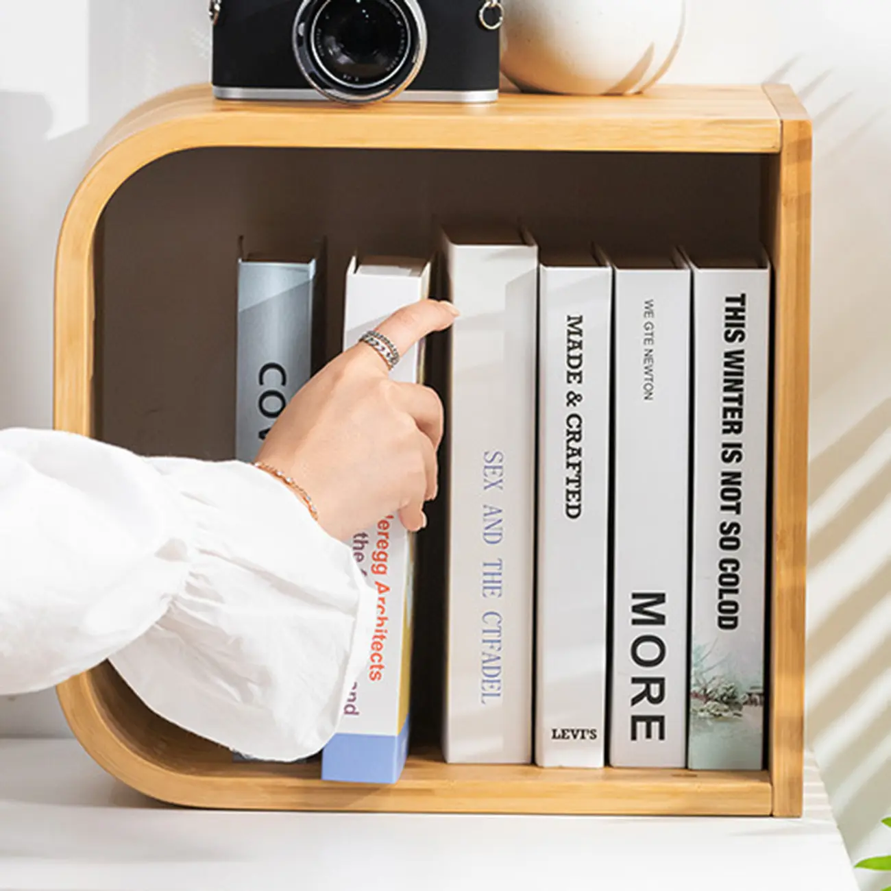 Modern Geometric Open Cube Artistic Oka Bookcase