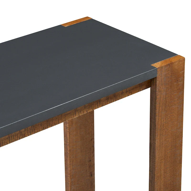 Narrow Long Entryway Console Table Side Table with Bottom Shelf