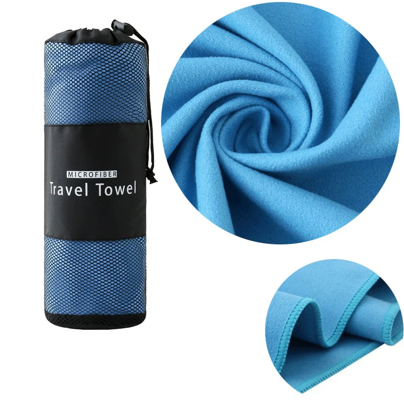 HULIANFU Quick Dry Sports Towel Portable Beach Water Absorbent Sweat-absorbent Outdoor Jogging Swimming Yoga Towels - Deanwangkt