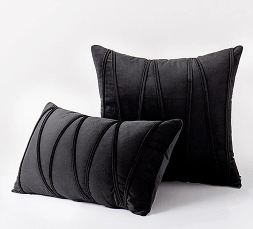 HULIANFU Inyahome New Art Velvet Yellow Blue Pink Solid Color Cushion Cover Pillow Cover Pillow Case Home Decorative Sofa Throw Decor - Deanwangkt