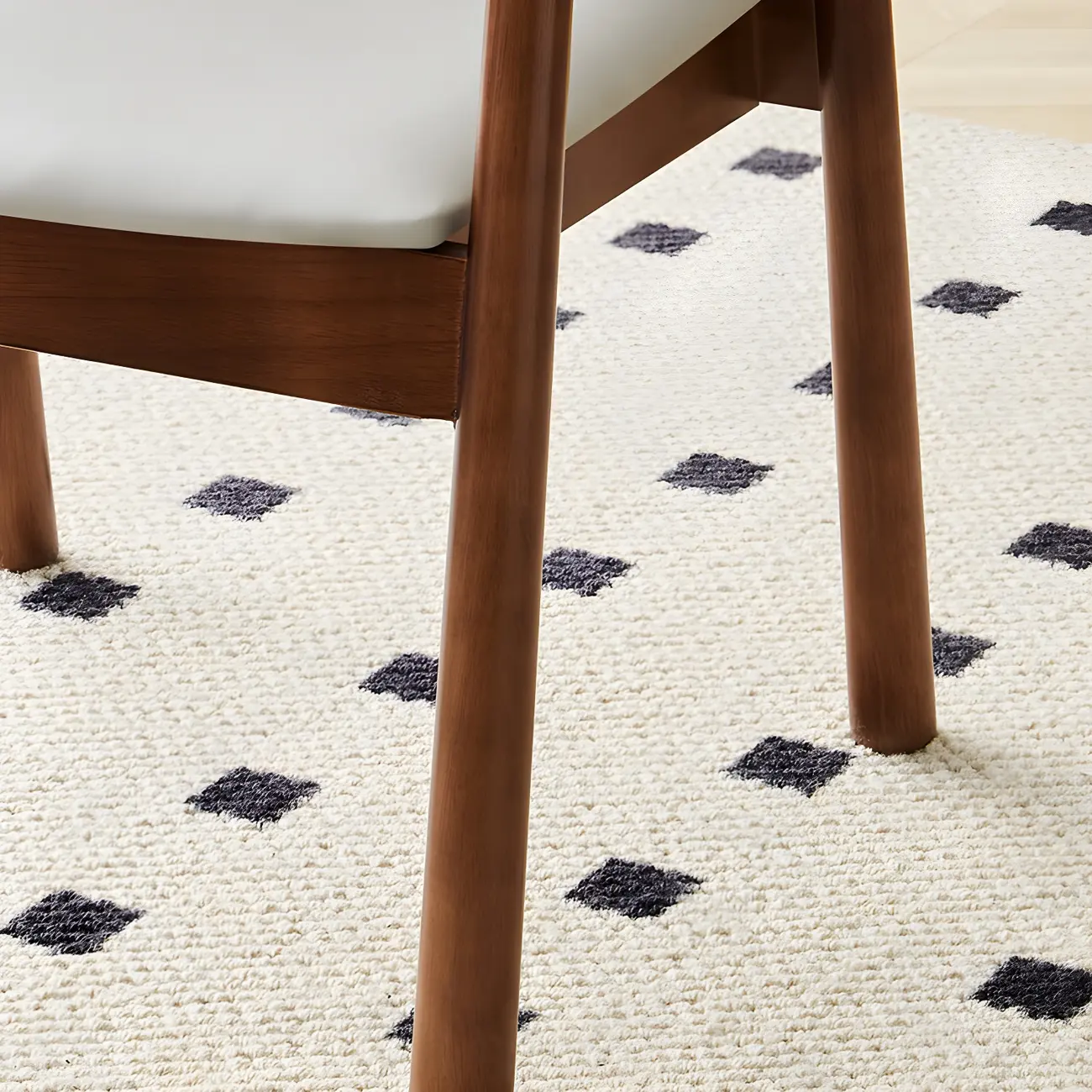 Modern Upholstered Rubberwood Arm Dining Chair Set of 2