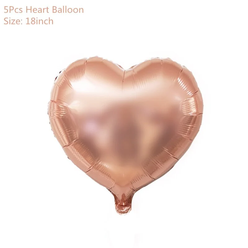 HULIANFU Rose Gold Wedding Birthday Party Balloons Happy Birthday Letter Foil Balloon Baby Shower Anniversary Event Party Decor Supplies - Deanwangkt
