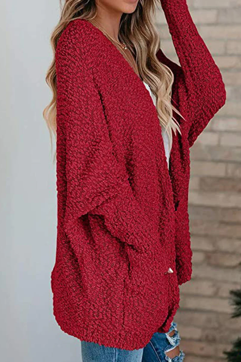 hulianfu Casual Daily Comfy Bat Sleeve Cardigan(5 Colors) - Deanwangkt
