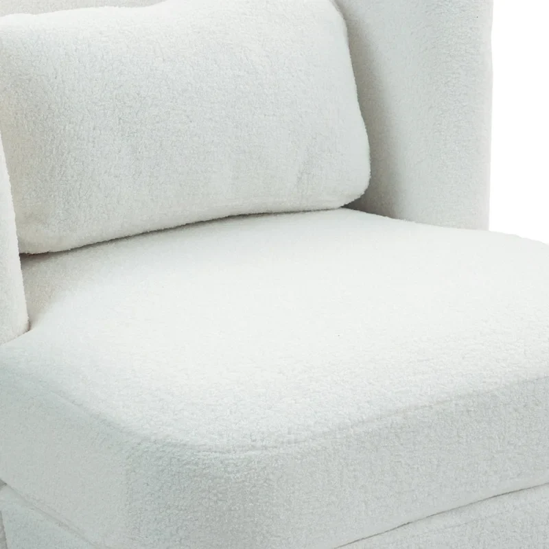 Swivel Accent chairs With Boucle Linen Fabric Set of 2