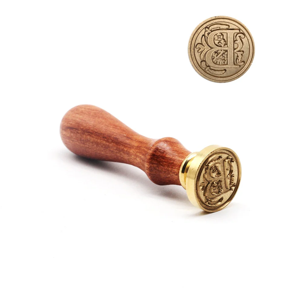 HULIANFU Retro Wood Stamp Classic 26 Letter A-z Alphabet Initial Sealing Wax Seal Stamp Ancient Seal Post Decorative Antique Stamp Gifts - Deanwangkt