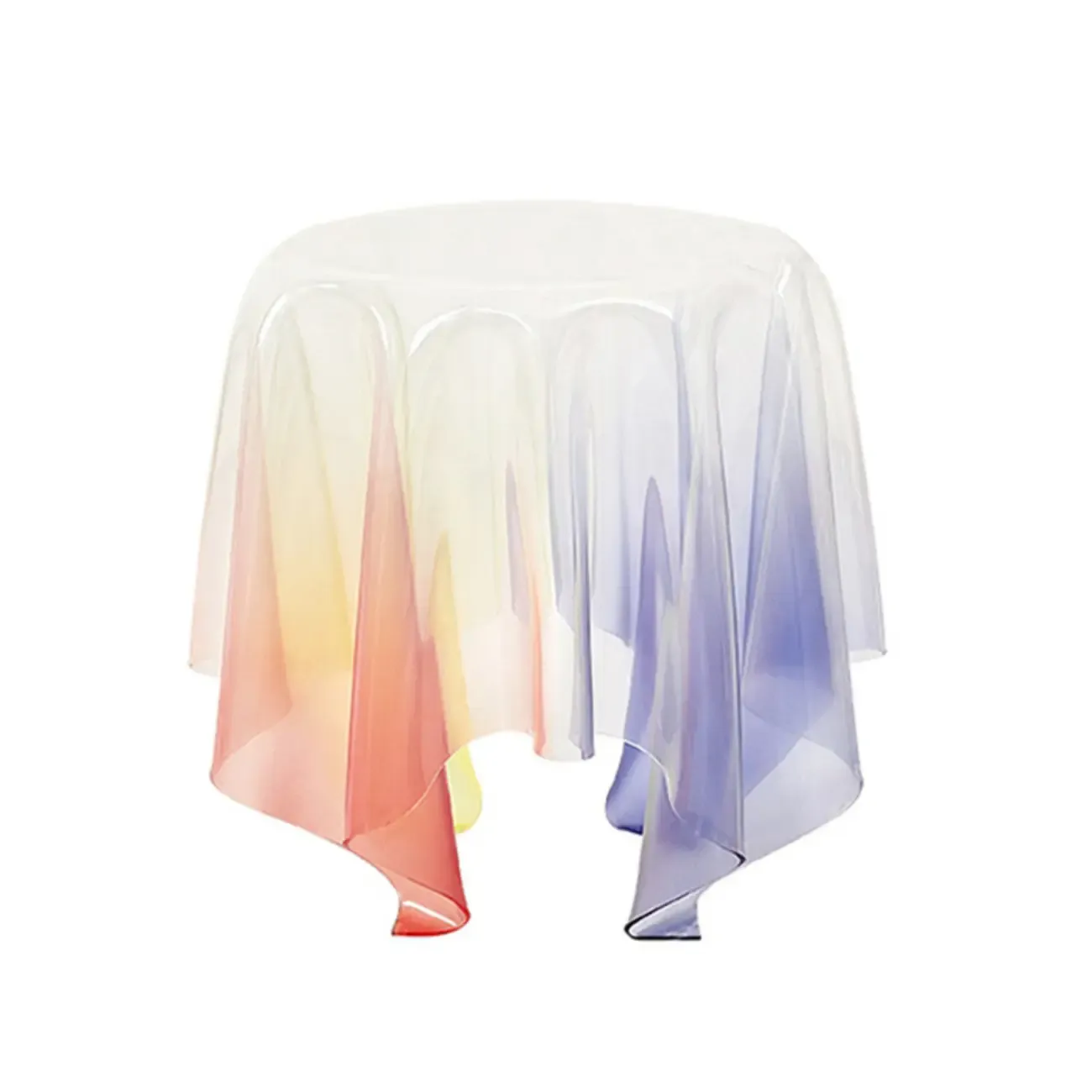 Scandinavian Clear Acrylic Round End Table