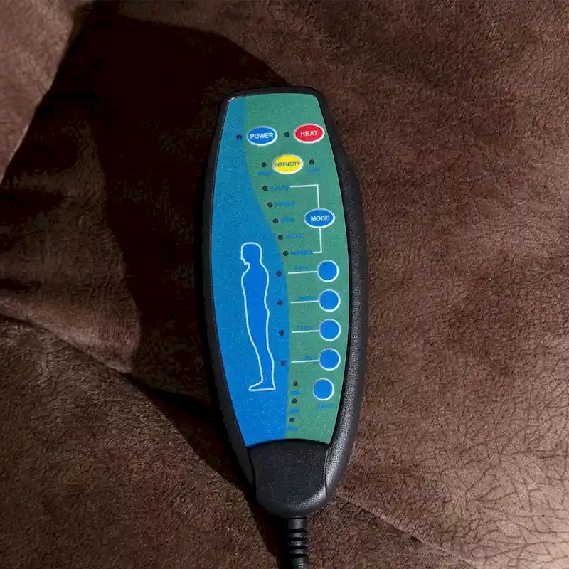 Soft Fabric Overstuff Manual Recliner with Massager and Heat