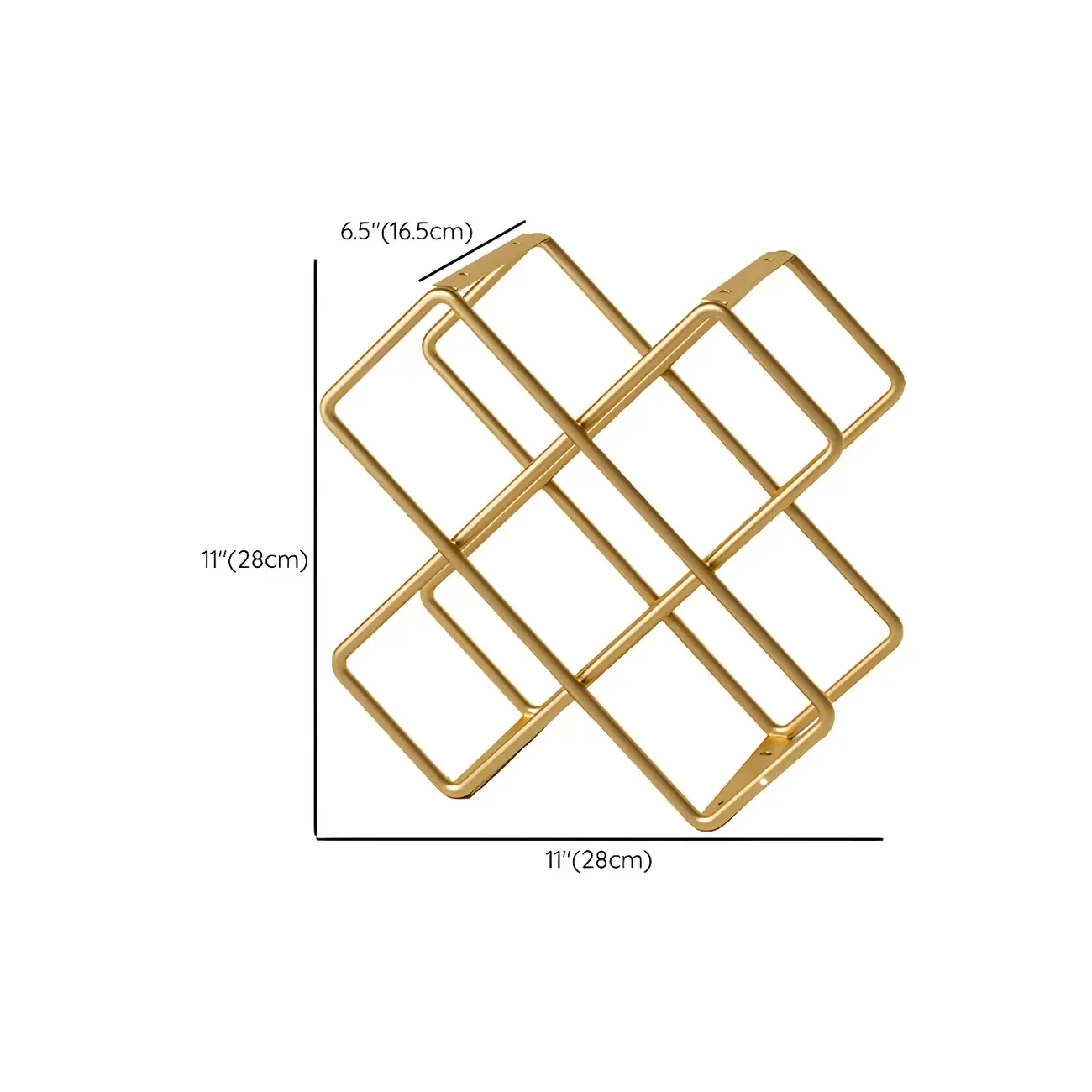 Tabletop Gold Metal Stackable Wine Bottle Rack