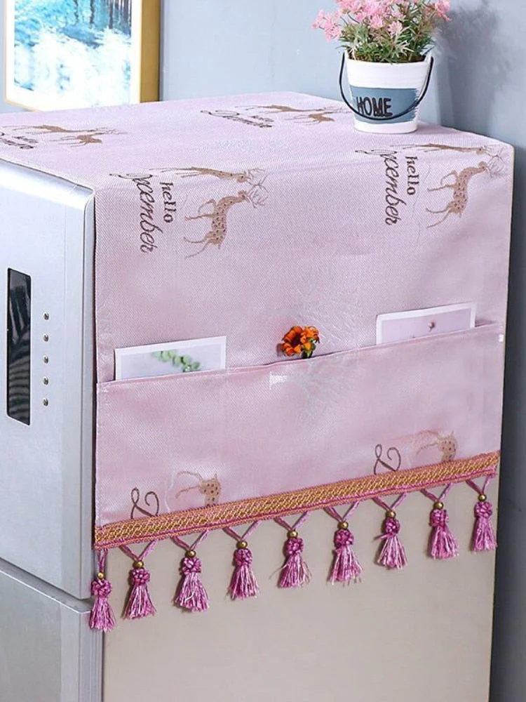 HULIANFU Refrigerator Top Covers Anti-dust Washing Machine Cover With Storage Bag Microwave Oven Dust Proof Cover home accessories - Deanwangkt