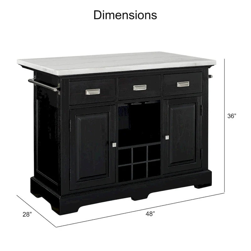 Ariana Marble Top Kitchen Island