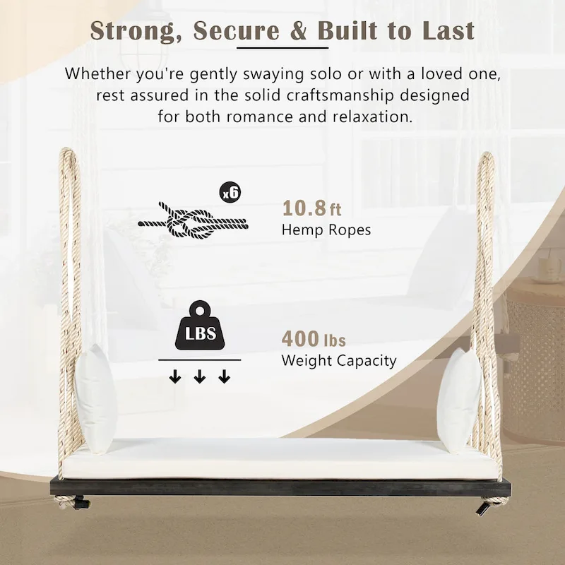 Patio Wooden Swing Chair