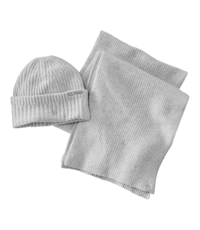 Adults' Rib Knit Hat and Scarf Gift Set