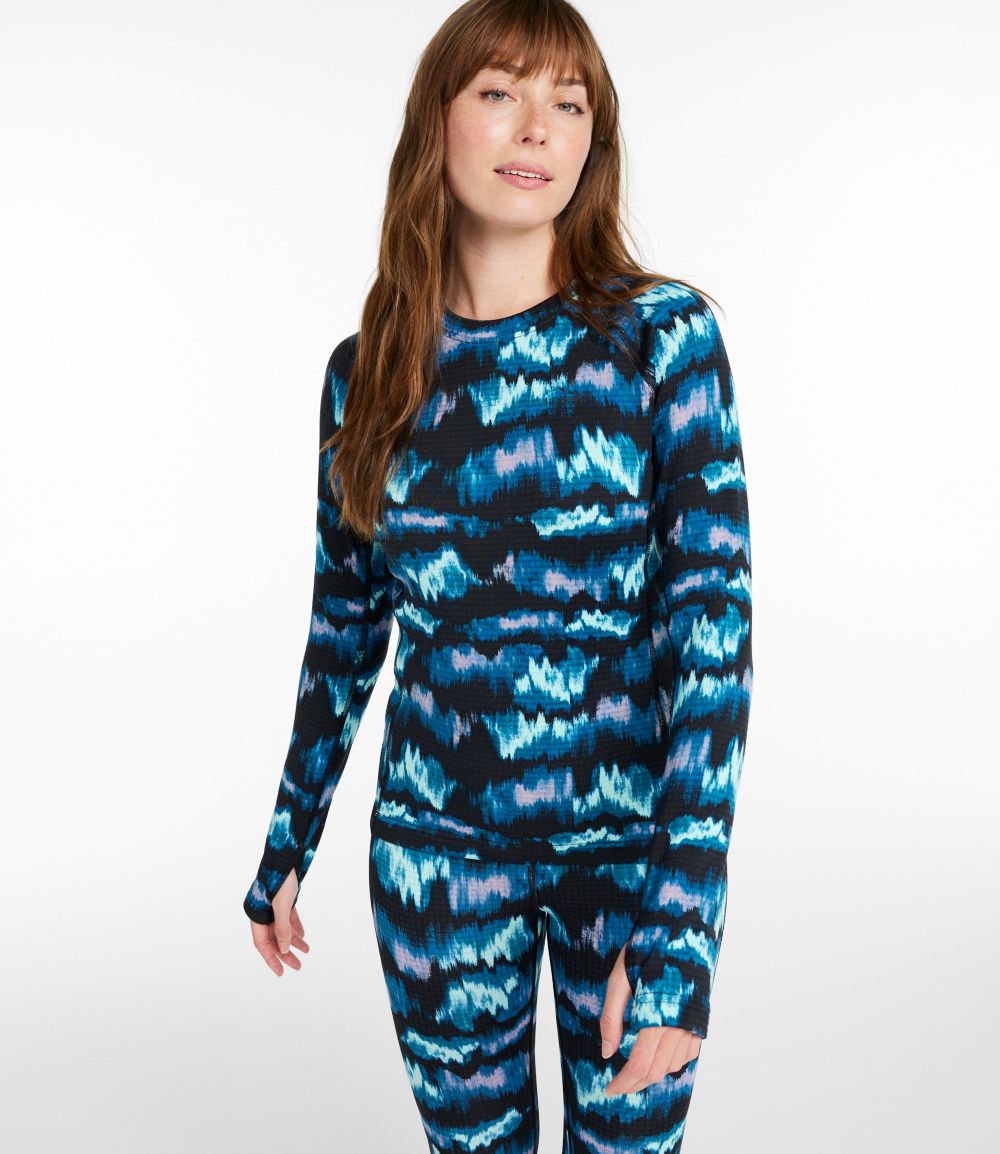 Women's L.L.Bean Heavyweight Base Layer Crew Top, Print